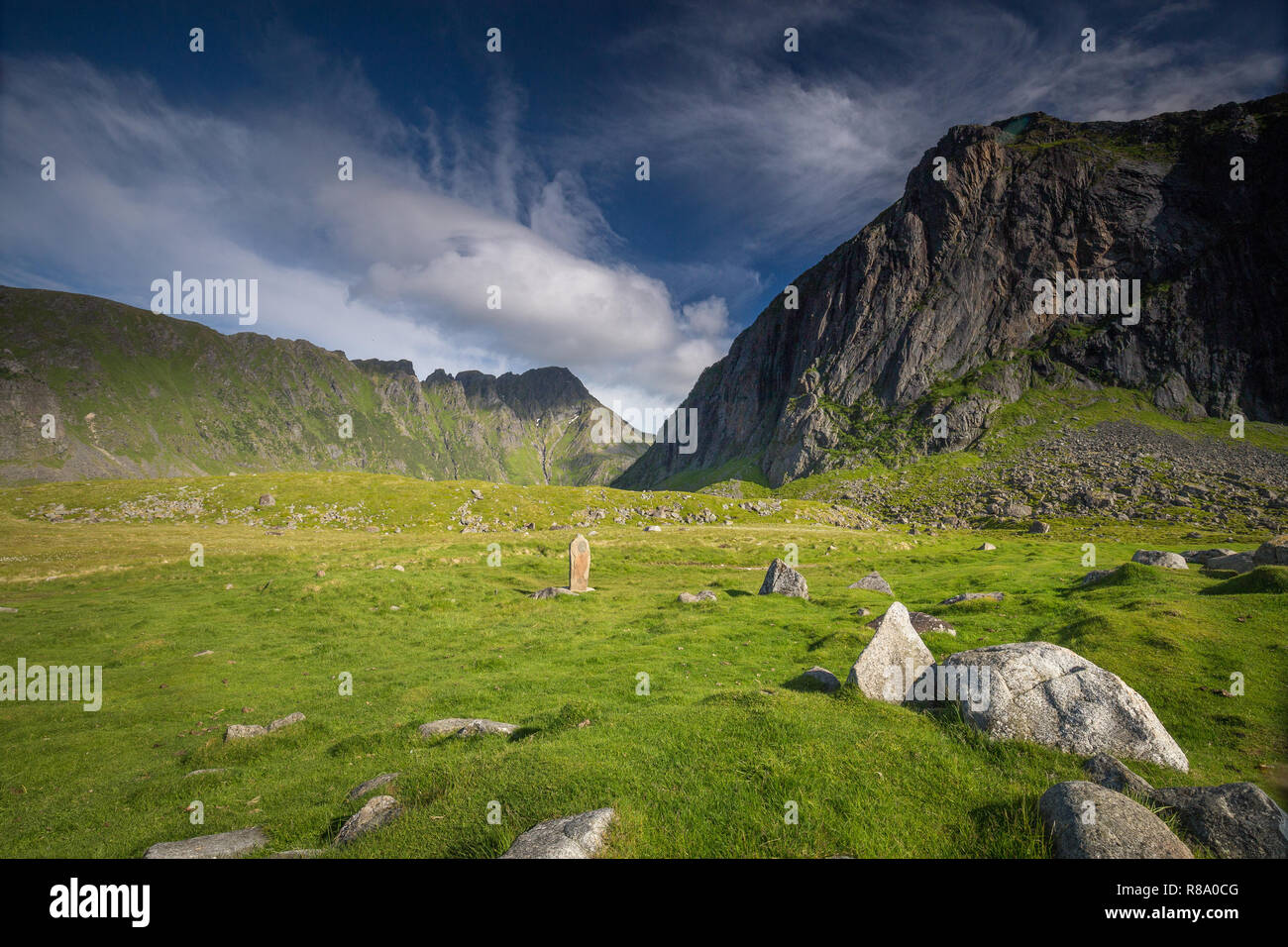 Schöne Landschaft von eggum Bereich in Lofoten. Sommer in Norwegen. Stockfoto