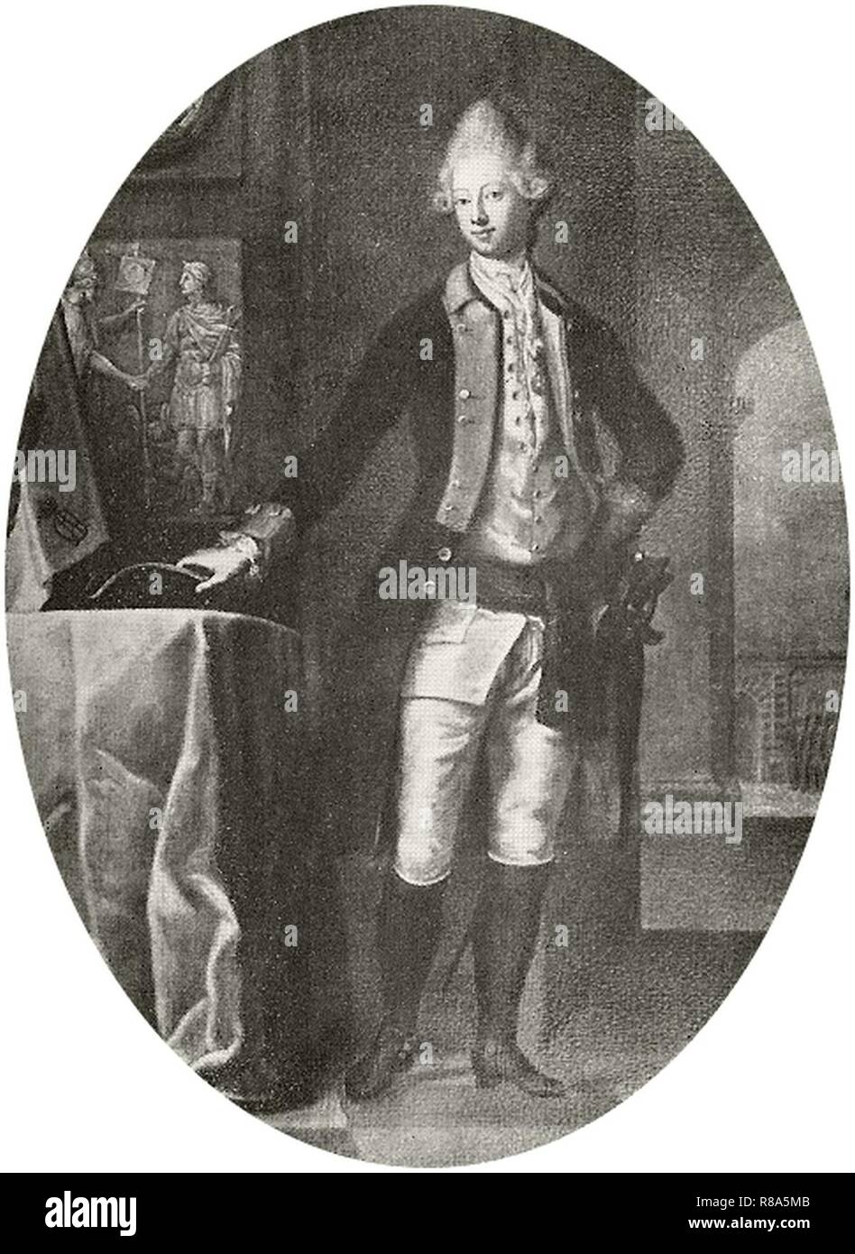 Caroline Mathilde ich militaeruniform. Stockfoto