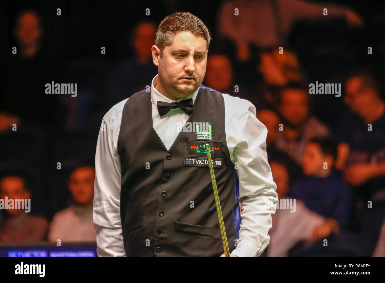 Glasgow, Schottland, Großbritannien. 14. Dez 2018. Viertelfinale der BetVictor Home Nationen Serie Scottish Open, wo Stuart Carrington auf Judd Trump im Emirates Arena, Glasgow stattfindet. Credit: Colin Poultney/Alamy leben Nachrichten Stockfoto
