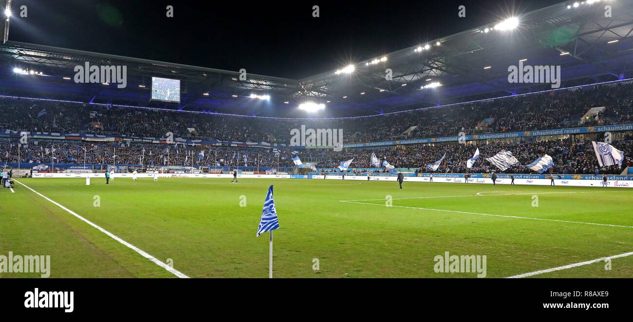 Duisburg, Deutschland. 14 Dez, 2018. firo: 14.12.2018 Fußball, 2. Bundesliga, Saison 2018/2019 MSV Duisburg - HSV Hamburg Hamburg Hamburg MSV-Arena prall. | Verwendung der weltweiten Kredit: dpa/Alamy leben Nachrichten Stockfoto