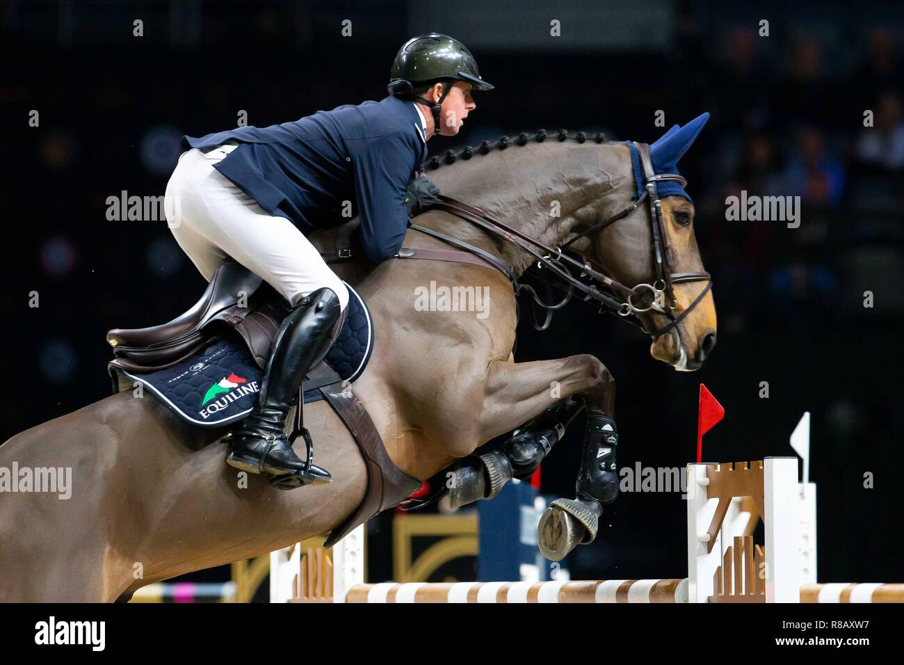 Prag, Tschechische Republik. 15. Dezember, 2018. 2. Platz. Ben Maher reiten Gut gewinnen. GBR. GCL individuelle Klasse. Springen. Prag Endspiele. 14/12/2018. Credit: Sport in Bildern/Alamy leben Nachrichten Stockfoto