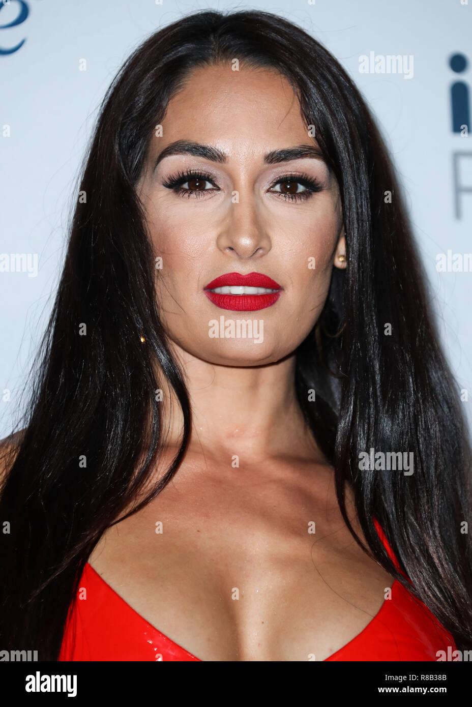 LAS VEGAS, NV, USA - 22. SEPTEMBER: Nikki Bella, Stephanie Nicole Garcia-Colace in der Presse während der 2018 iHeartRadio Music Festival - Nacht 2 bei der T-Mobile Arena am 22. September 2018 in Las Vegas, Nevada, USA. (Foto von Xavier Collin/Image Press Agency) Stockfoto