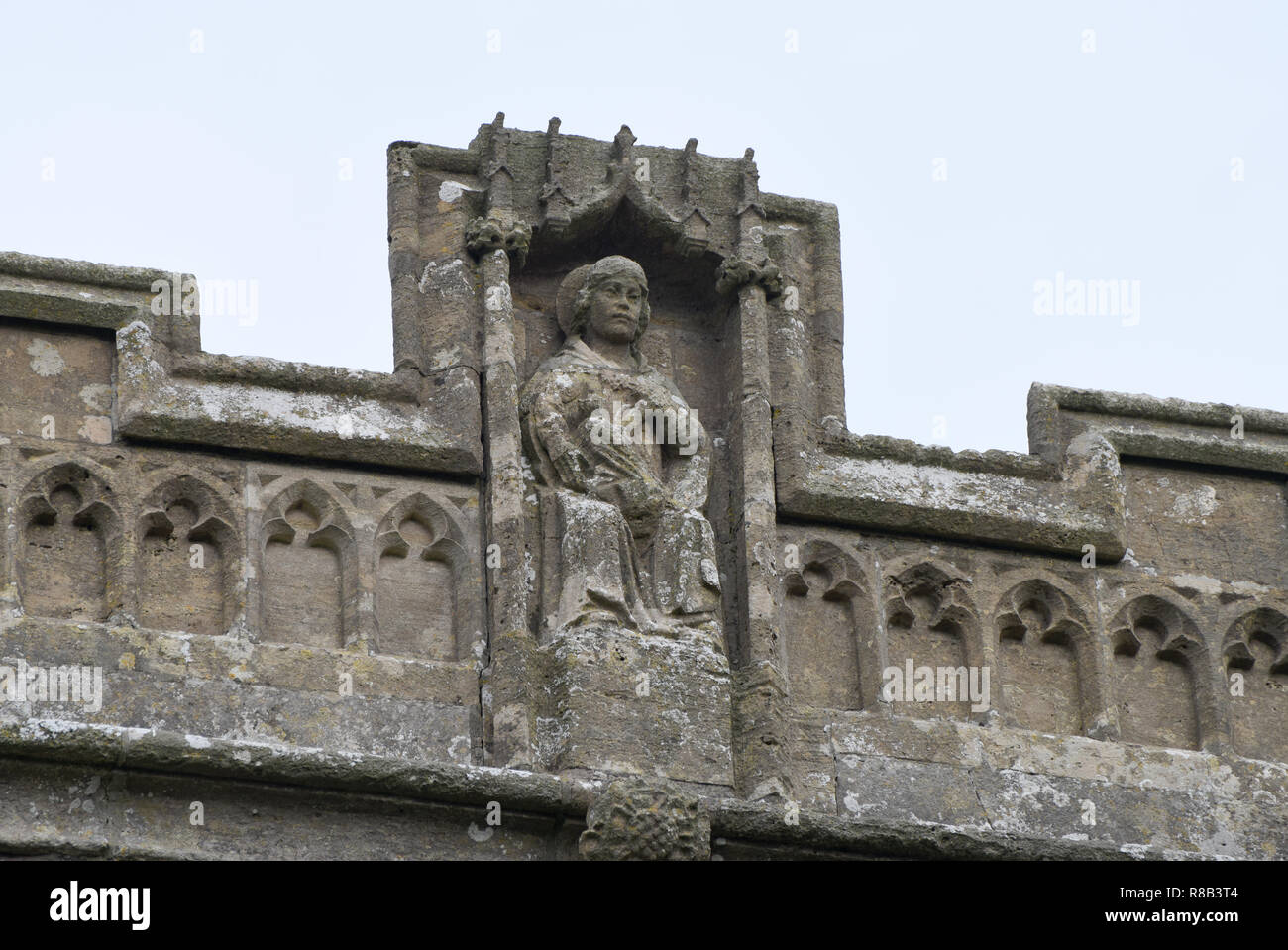 Detail der hl. Birgitta die Kirche, Südseite des West Tower, Nummer 3742 Stockfoto