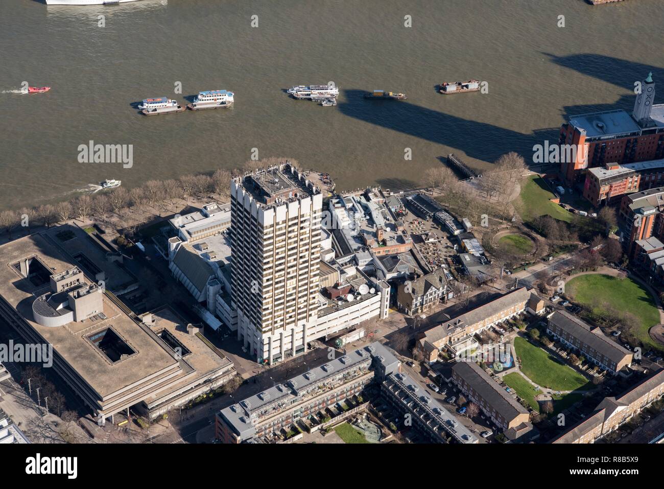 London Television Centre, South Bank, Lambeth, London, 2018. Schöpfer: Historisches England Fotograf. Stockfoto