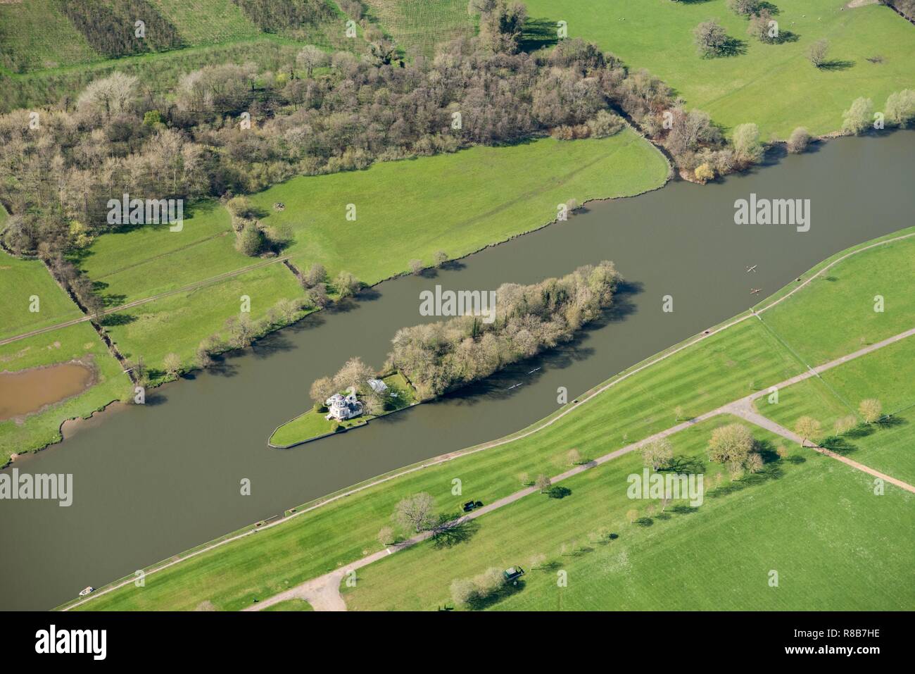 Tempel der Insel, Themse, Berkshire, 2018. Schöpfer: Historisches England Fotograf. Stockfoto