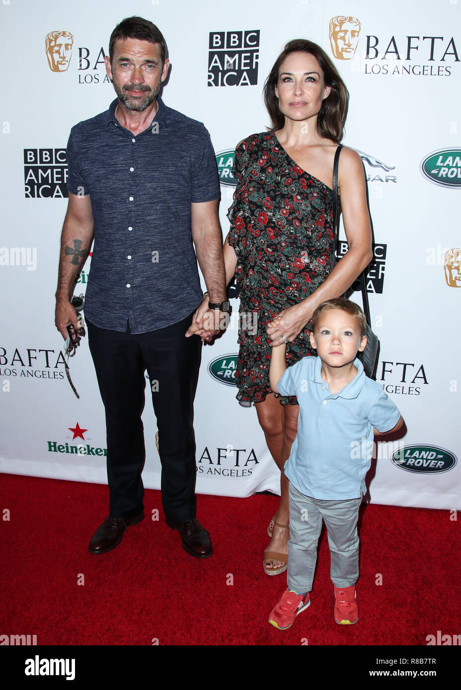 Beverly Hills Los Angeles Ca Usa 15 September Dougray Scott Claire Forlani Milo Thomas Scott Bei Der Bafta Los Angeles Bbc America Tv Tea Party 2018 Im Beverly Hilton Hotel Am