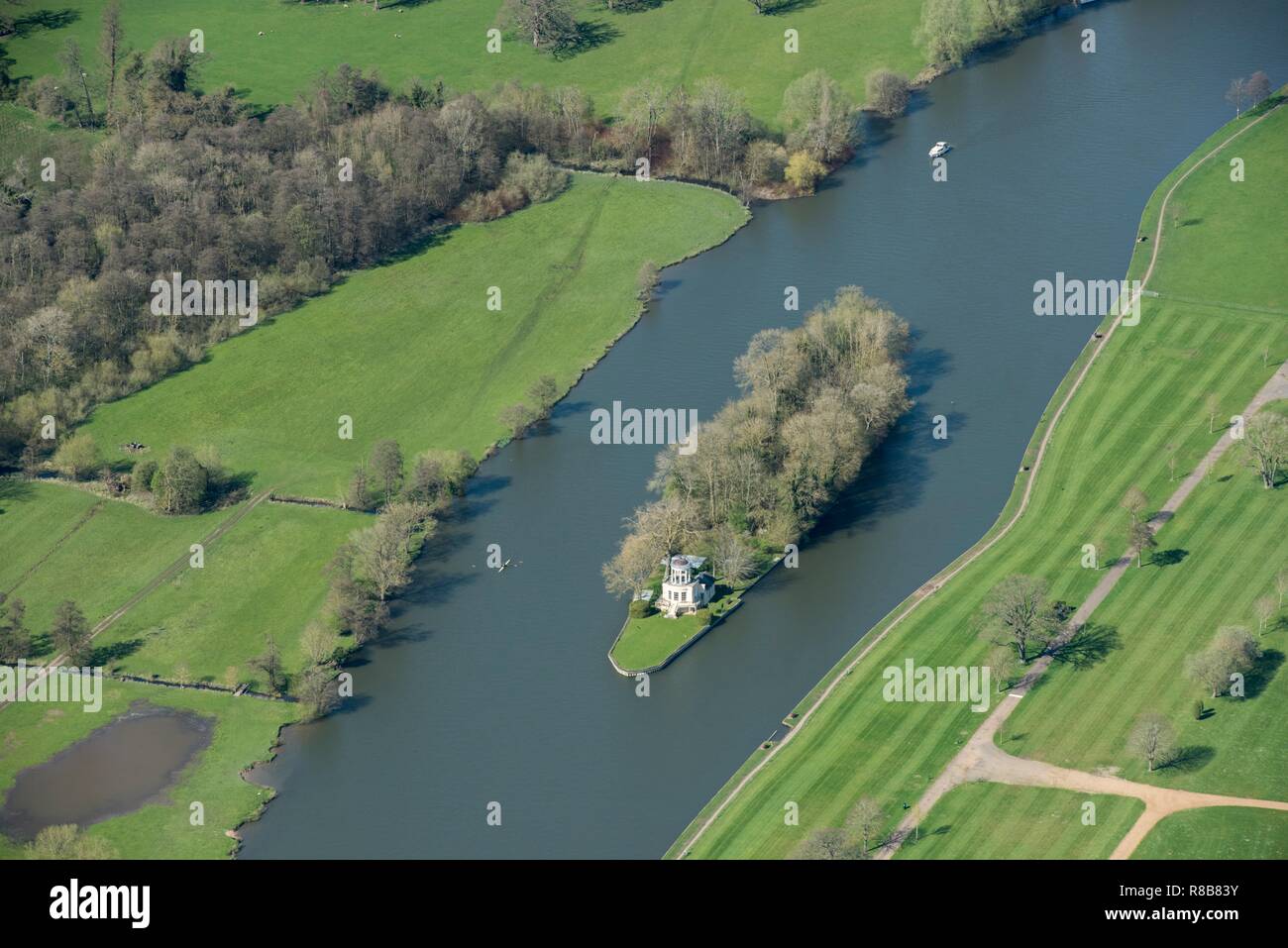 Tempel der Insel, Themse, Berkshire, 2018. Schöpfer: Historisches England Fotograf. Stockfoto