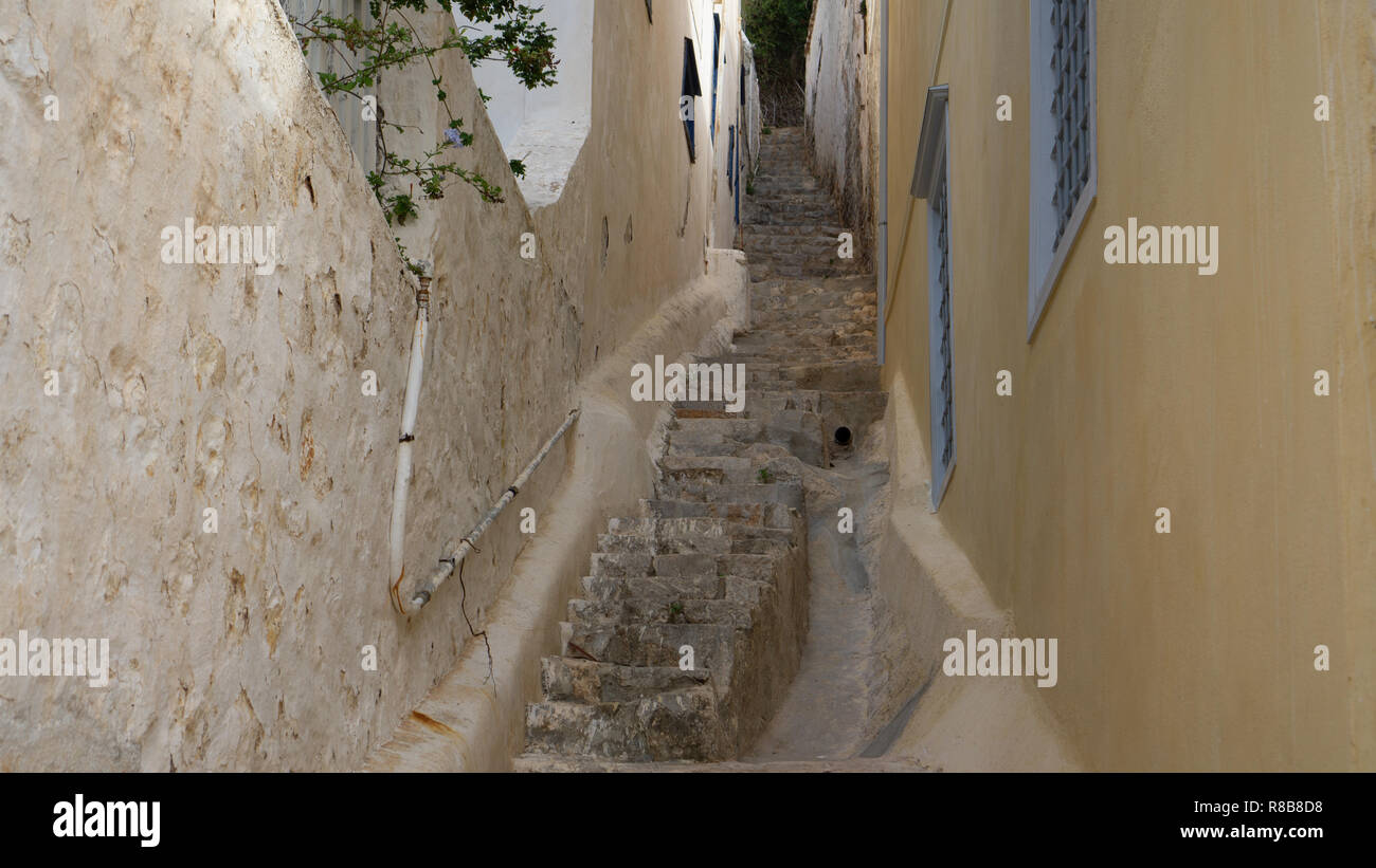 Hydra war Leonard Cohen's Griechische Insel zurückziehen. Es inspirierte die Künstlerin "Tage der Güte" zu schreiben über seine Freundin und Muse Marianne Ihlen. Stockfoto