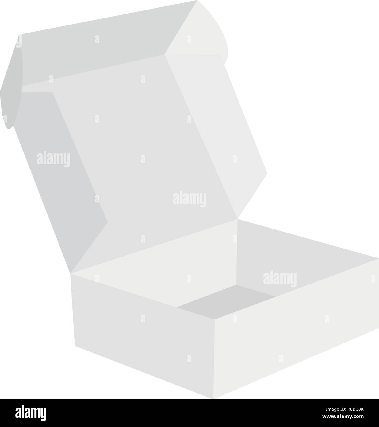 Realistische Offene und Geschlossene leere Verpackungen Boxen. EPS 10 Vektor Stock Vektor