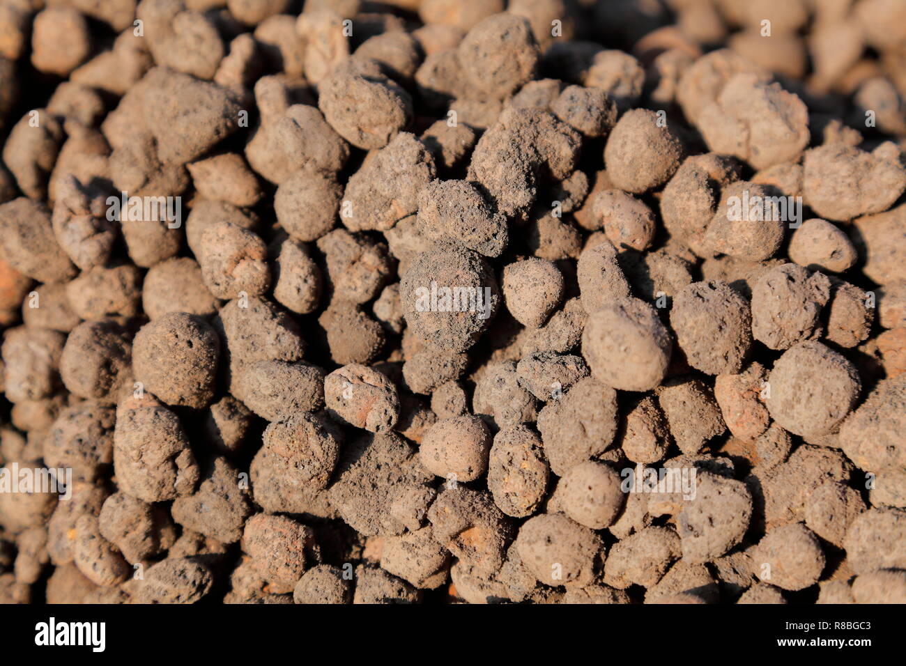 Leichte blähton Aggregat Stockfoto