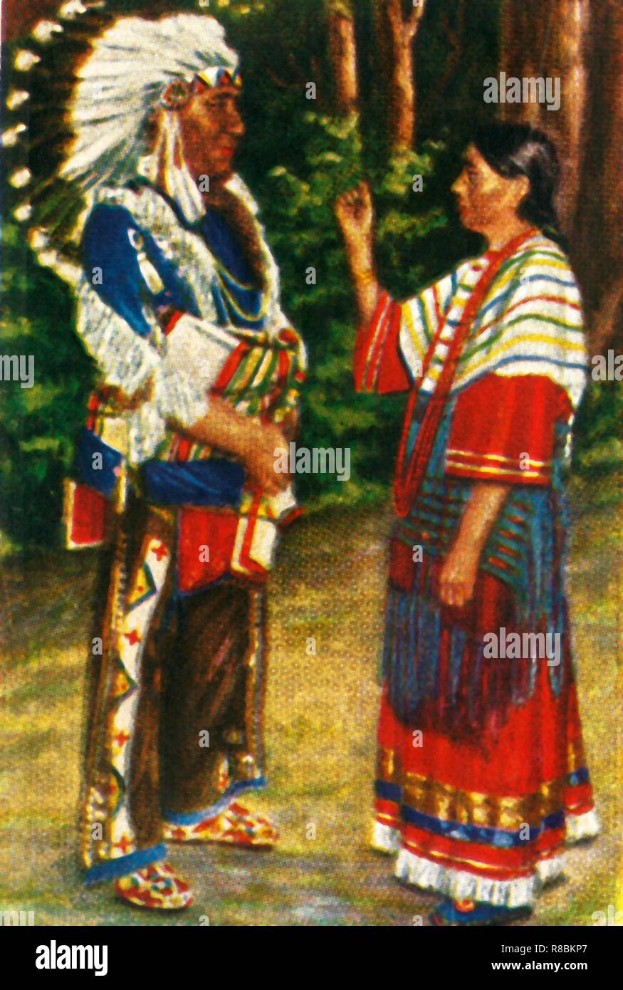 Native American Paar, c 1928. Schöpfer: Unbekannt. Stockfoto