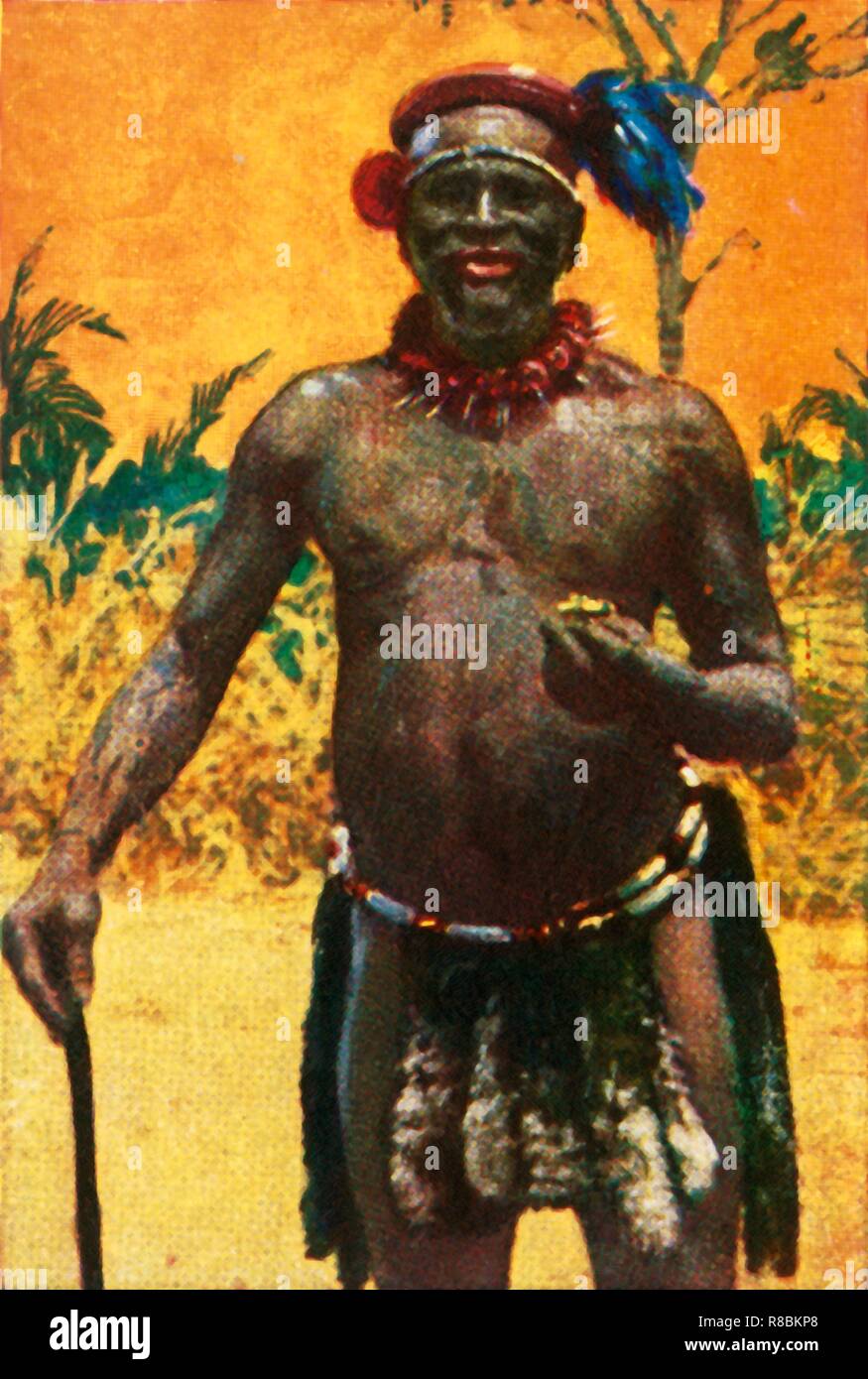 African tribal Ratsmitglied, c 1928. Schöpfer: Unbekannt. Stockfoto