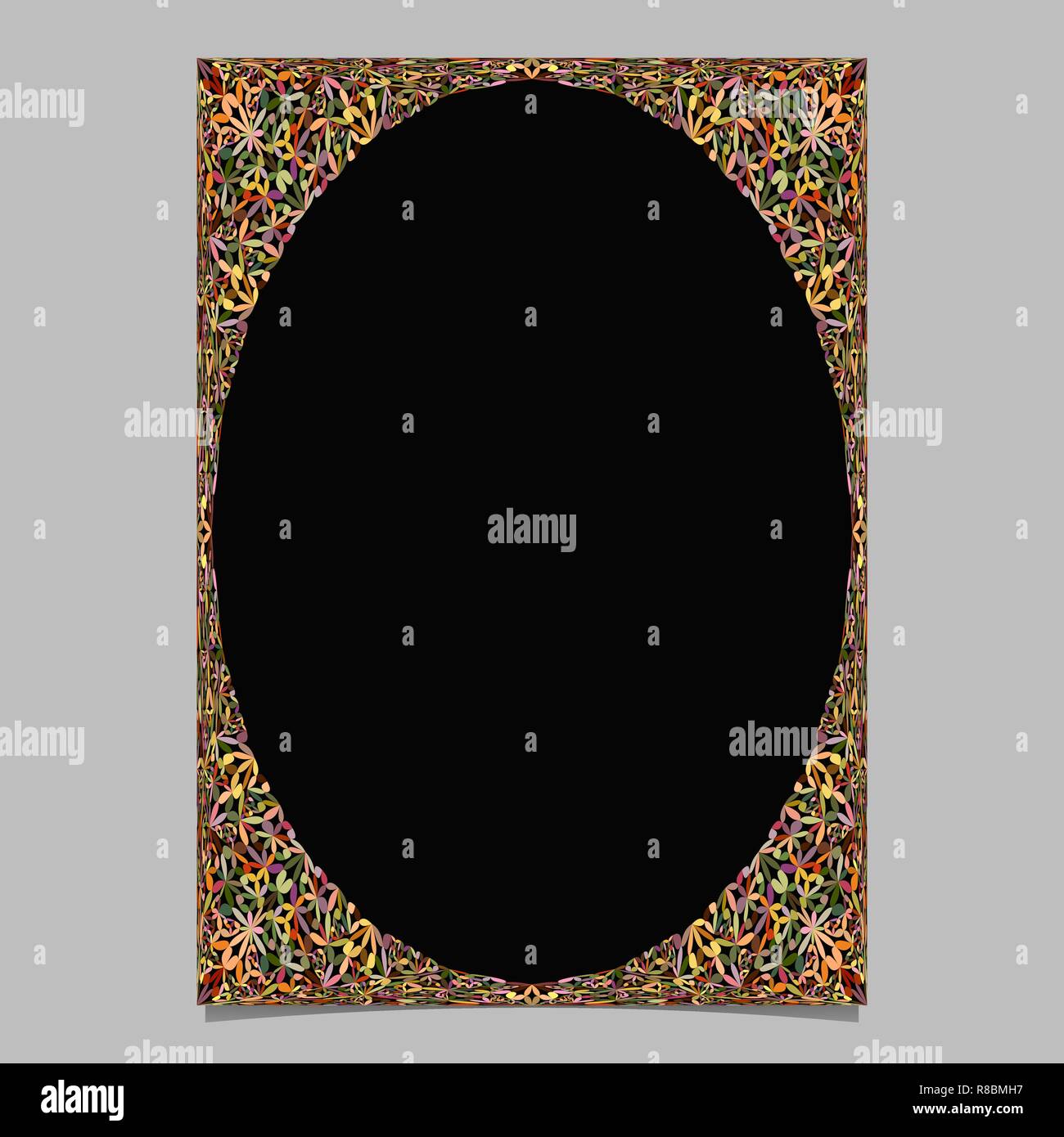 Bunte, mit Blumenmustern Karte border-Vektor Briefpapier Hintergrund design Stock Vektor