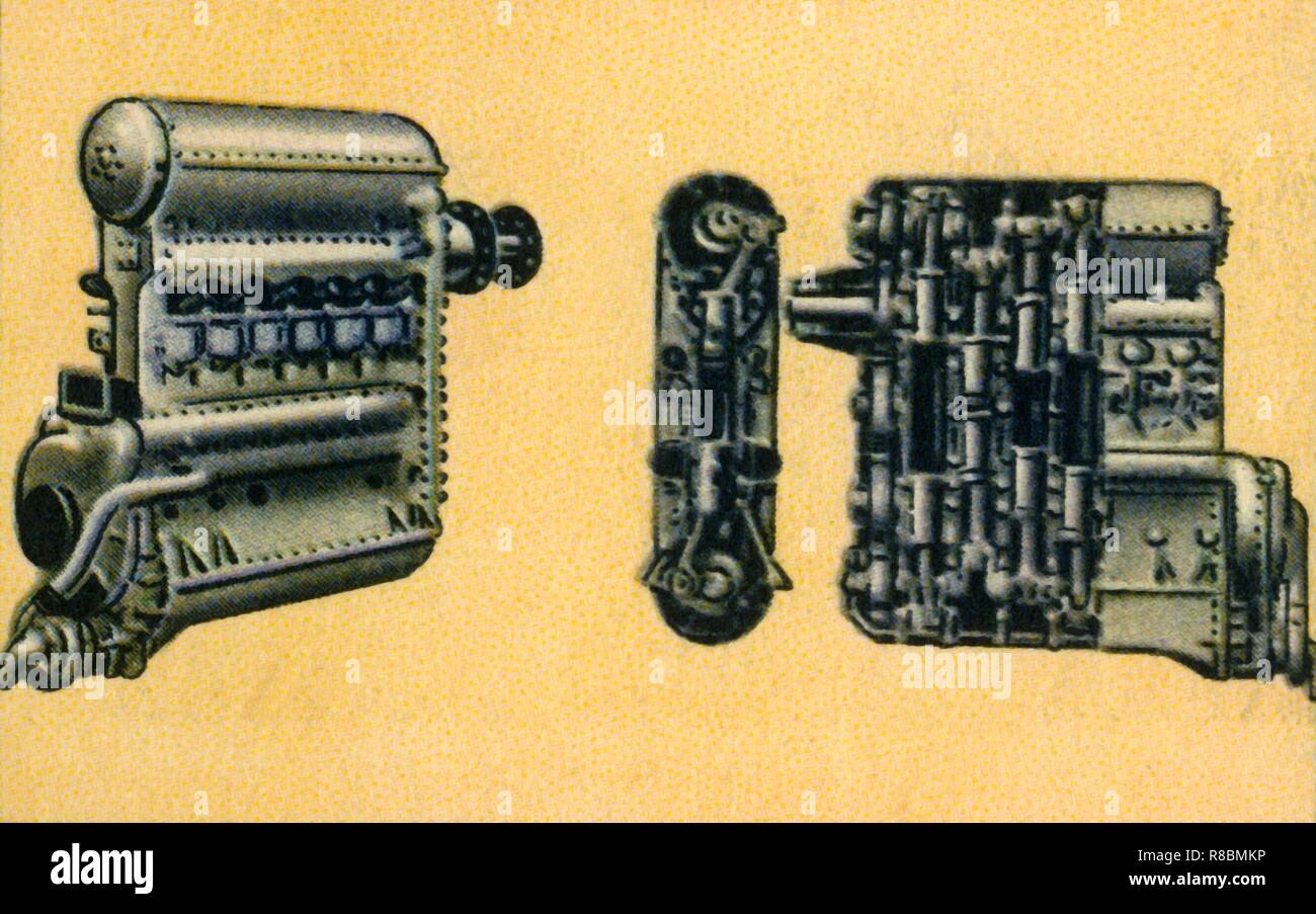 Junkers 700-800 horse power diesel Aircraft Engine, 1932. Schöpfer: Unbekannt. Stockfoto