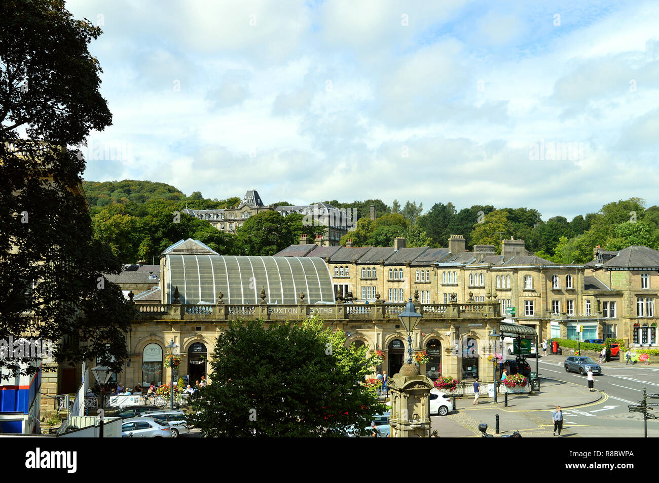 Historischen Gebäuden im Zentrum von Buxton Stadt Stockfoto