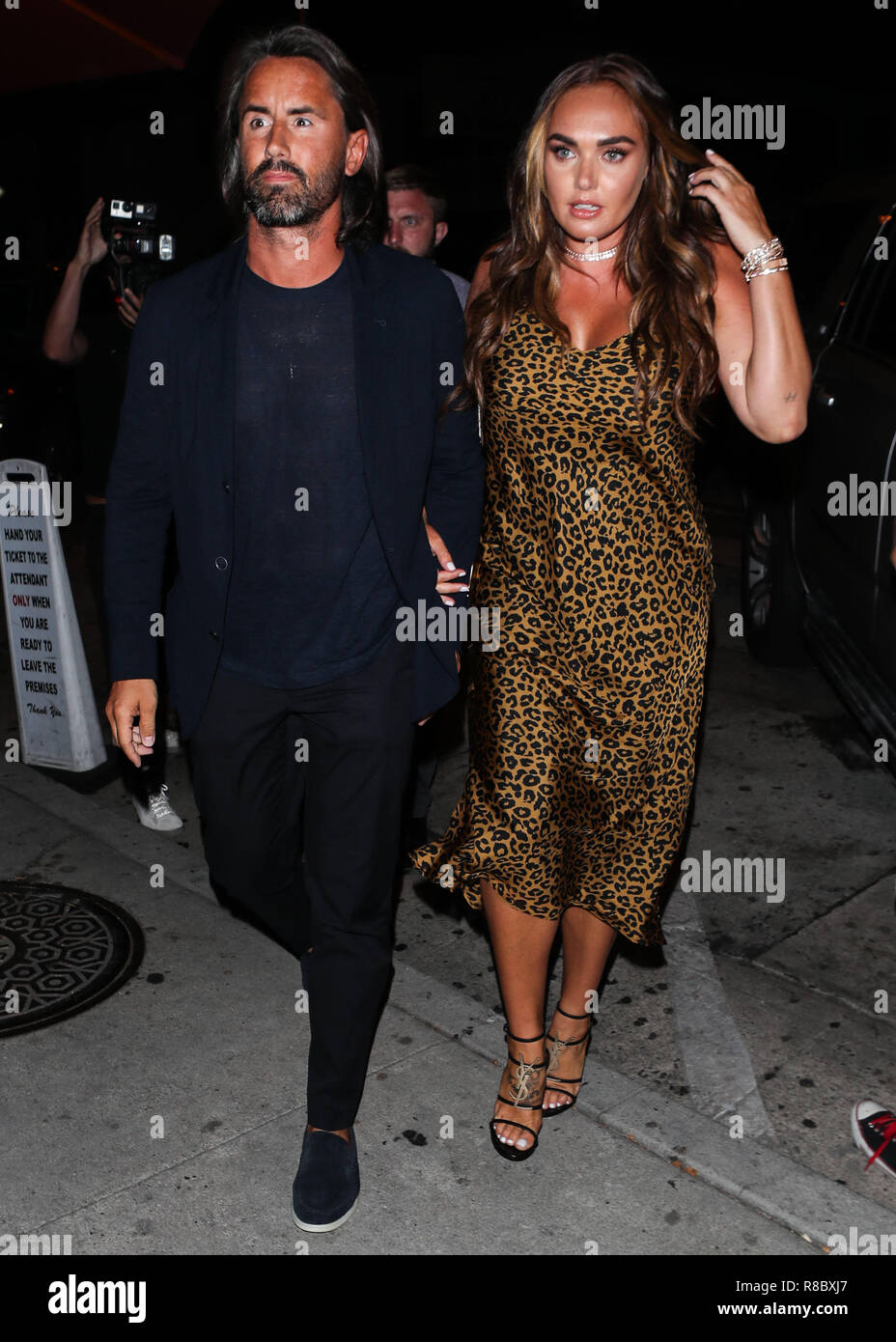 LOS ANGELES, Ca, USA - 29. August: Tamara Ecclestone und Ehemann Jay Rutland am 29. August zu sehen, 2018 in Los Angeles, Kalifornien, USA. (Foto durch Image Press Agency) Stockfoto