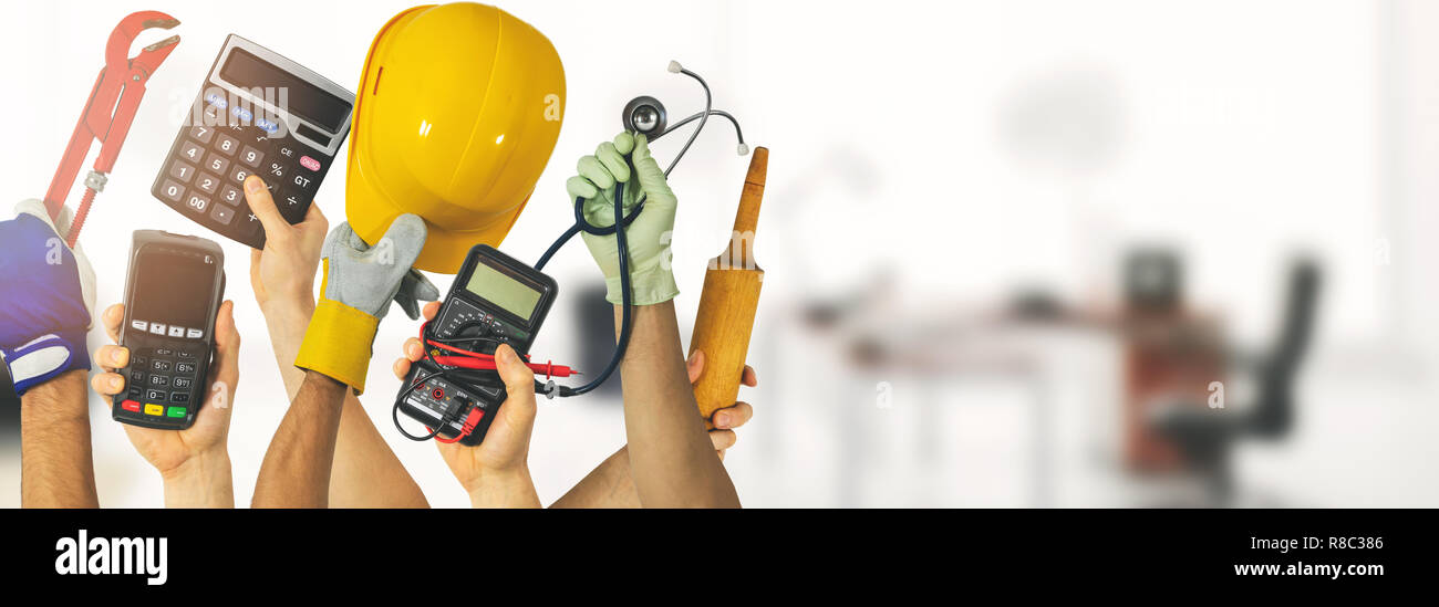 Agentur für Arbeit Jobsuche und Stellenangebote banner Stockfoto