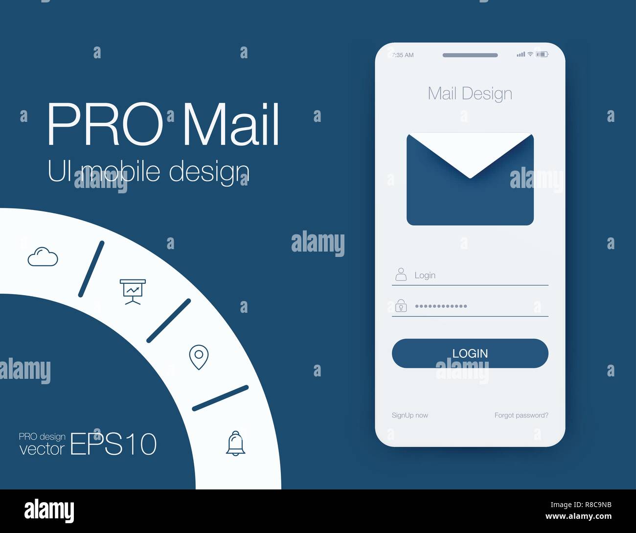 Abonnieren Sie den Newsletter. Vektor Stock Vektor