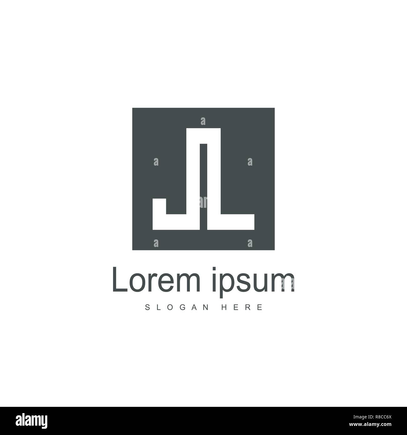 Initial JL Logo template Design. Minimalistische schreiben Logo vektor design Stock Vektor