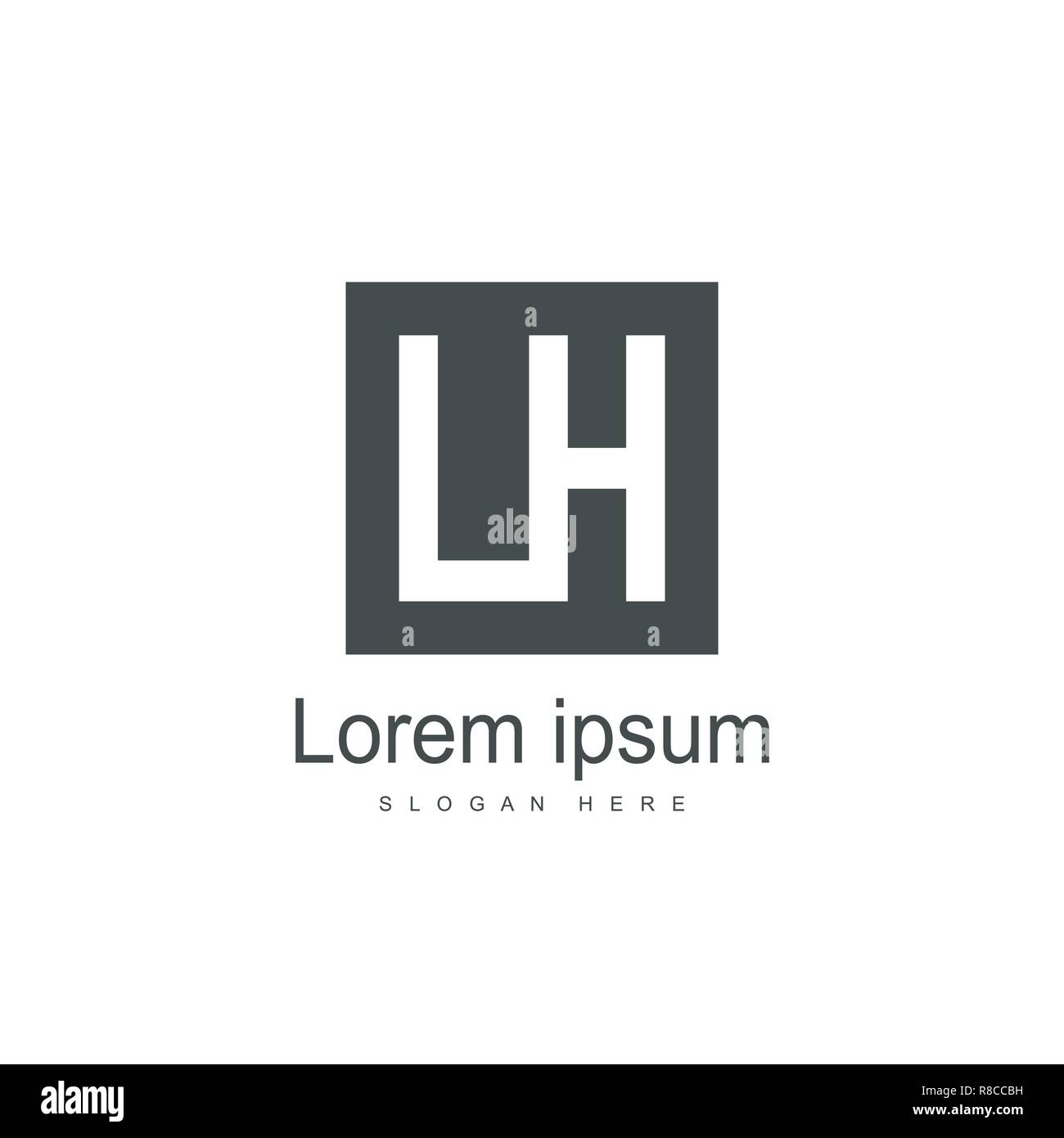 Initial LH Logo template Design. Minimalistische schreiben Logo vektor design Stock Vektor