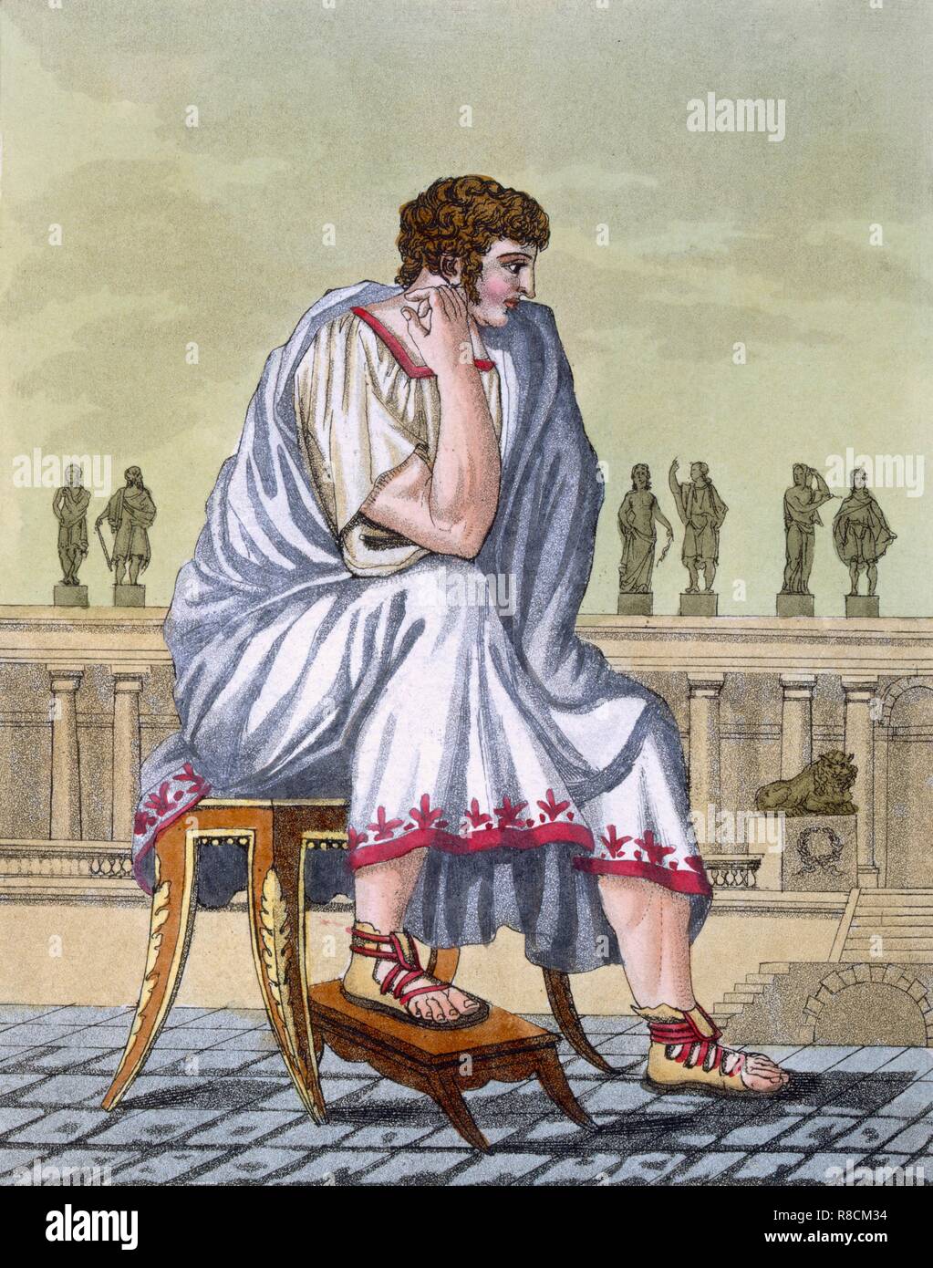 Römische Bürger, Pub. 1796. Schöpfer: Jacques Grasset de Saint-Sauveur (1757-1810). Stockfoto