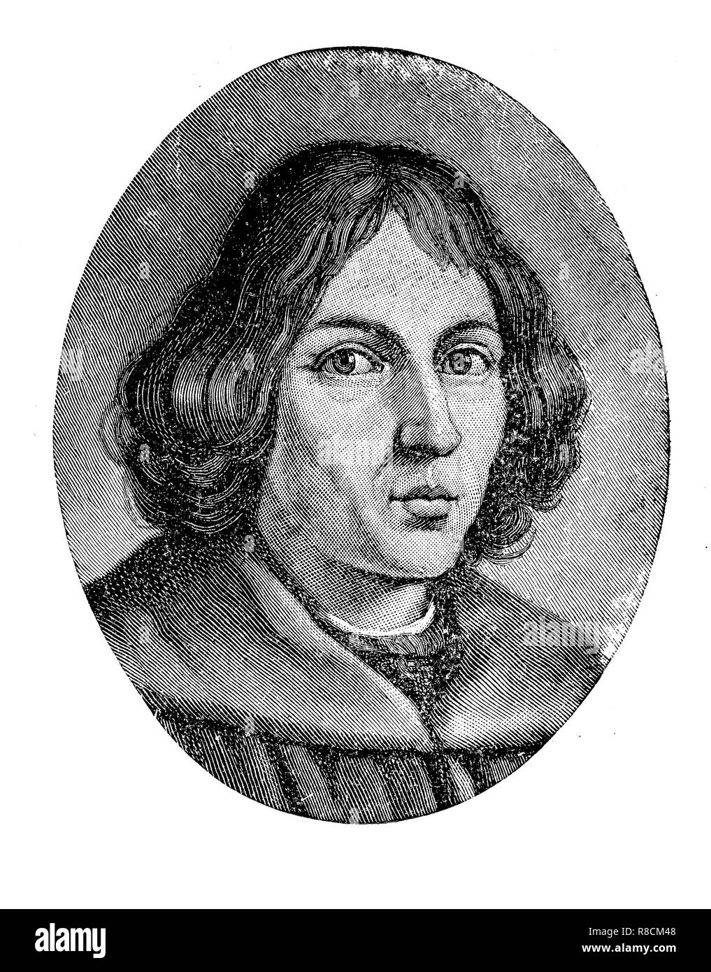 Nikolaus Kopernikus (1473-1543), Mathematiker und Astronom, der ein Modell des Universums, das die Sonne statt der Erde in den Mittelpunkt des Universums gestellt formuliert Stockfoto