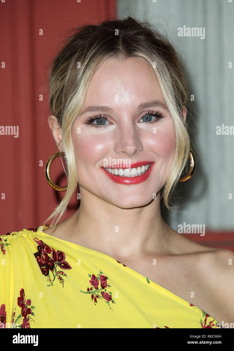 UNIVERSAL CITY, Los Angeles, CA, USA - Mai 04: Kristen Bell an der FYC Ereignis für NBC's "Der gute Ort" statt in den Universal Studios Backlot am 4. Mai 2018 in Universal City, Los Angeles, Kalifornien, Vereinigte Staaten. (Foto von Xavier Collin/Image Press Agency) Stockfoto