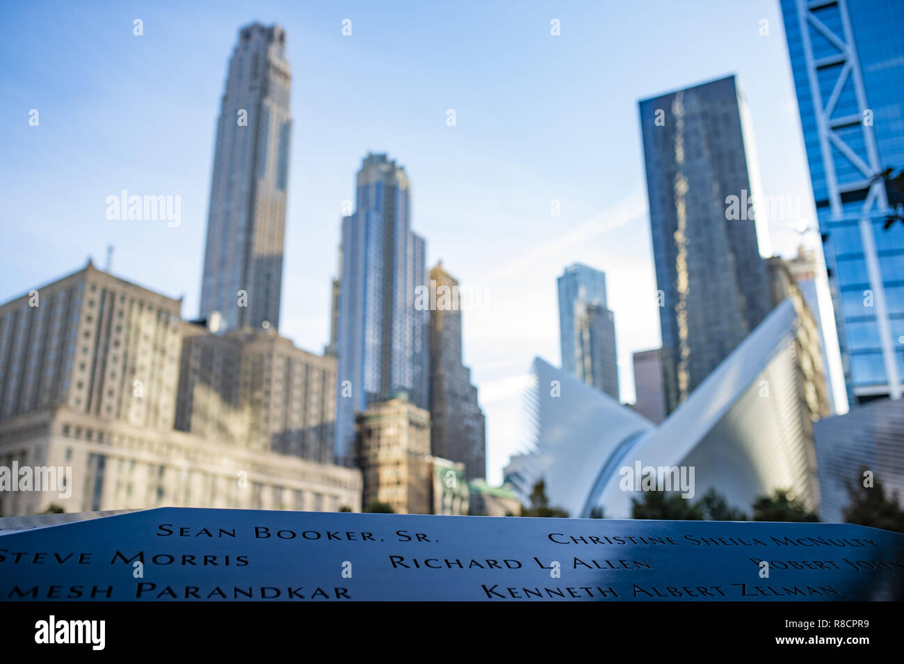 Ground Zero Memorial in Manhattan. World Trade Center, auch als "Ground Zero" bekannt Stockfoto