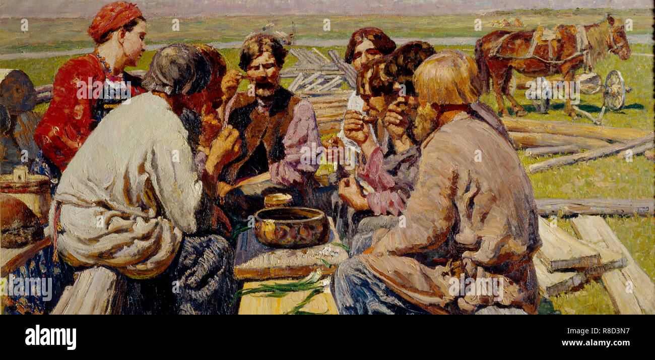 Das Essen einer artel, 1934. Stockfoto