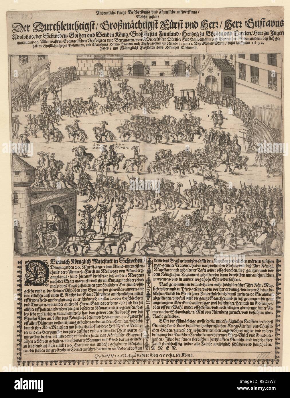 Der Durchleuchtigst/Grossmächtigst Fürst und Herr/Herr Gustavus Adolphus?, 1632. Stockfoto