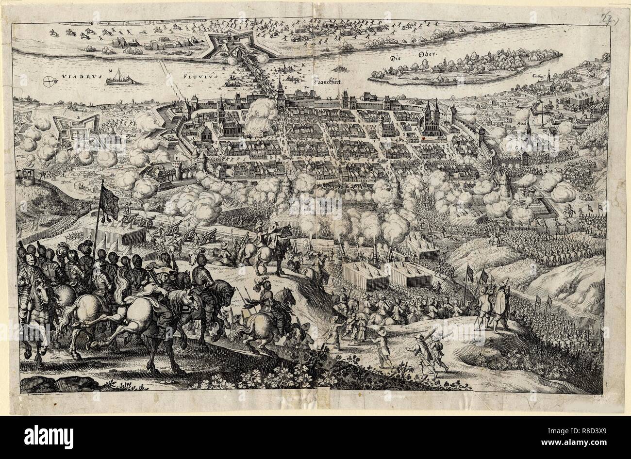Die Belagerung von Frankfurt/Oder von Schweden auf April 1631, 1631-1640. Stockfoto