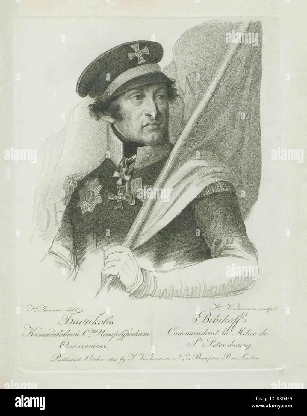 Portrait von Alexander Alexandrowitsch Bibikov (1765-1822), 1813. Stockfoto