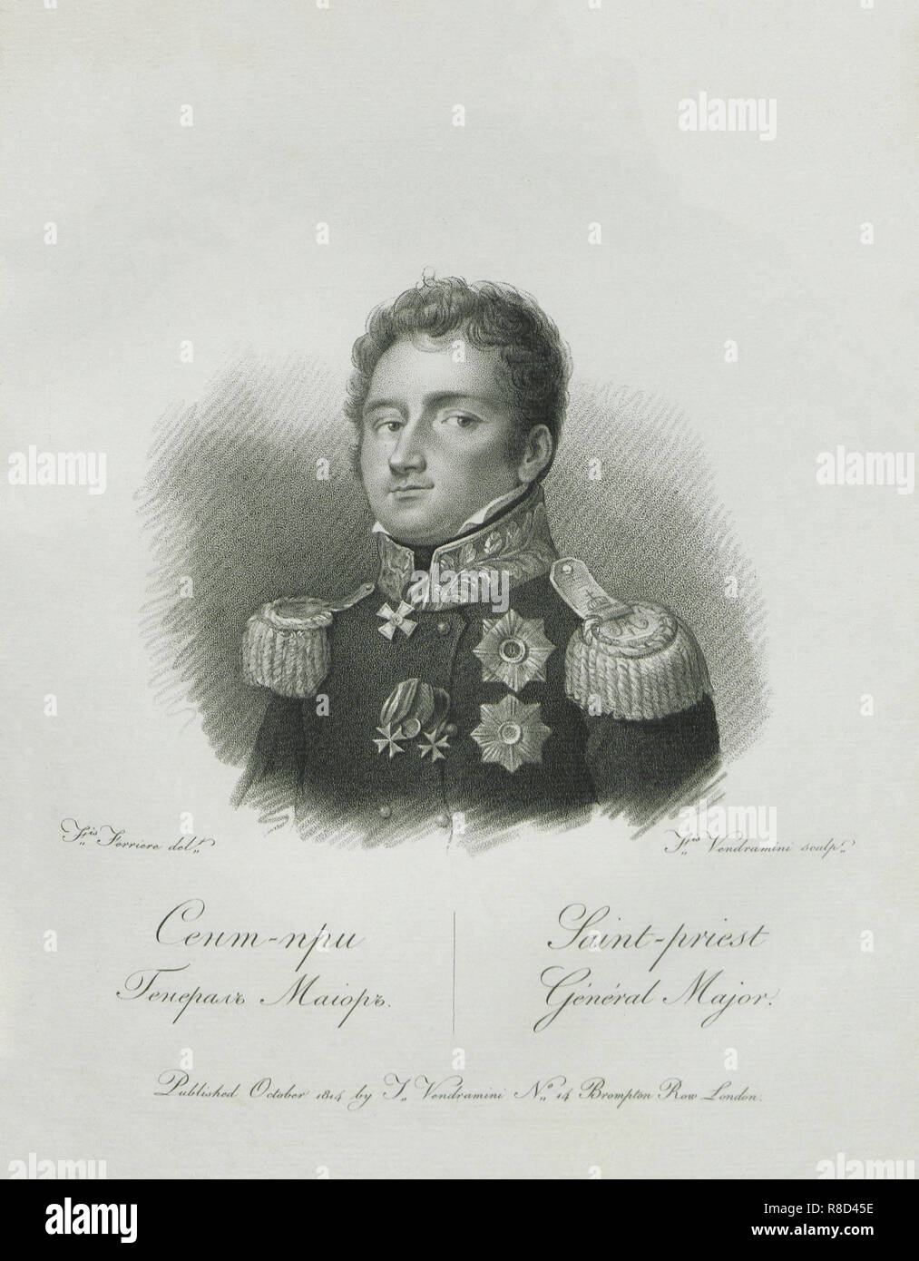Guillaume Emmanuel Guignard, Vicomte de Saint-Priest (1776-1814), 1813. Stockfoto