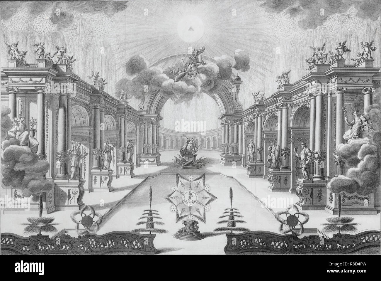 Feuerwerk anlässlich der Krönung von Kaiserin Katharina II. im September 1762 in Moskau, 176 Stockfoto