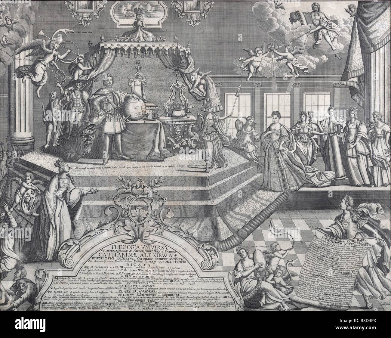 Abschluss der Krönung von Kaiserin Katharina ich am 6. Mai 1724, 1724. Stockfoto