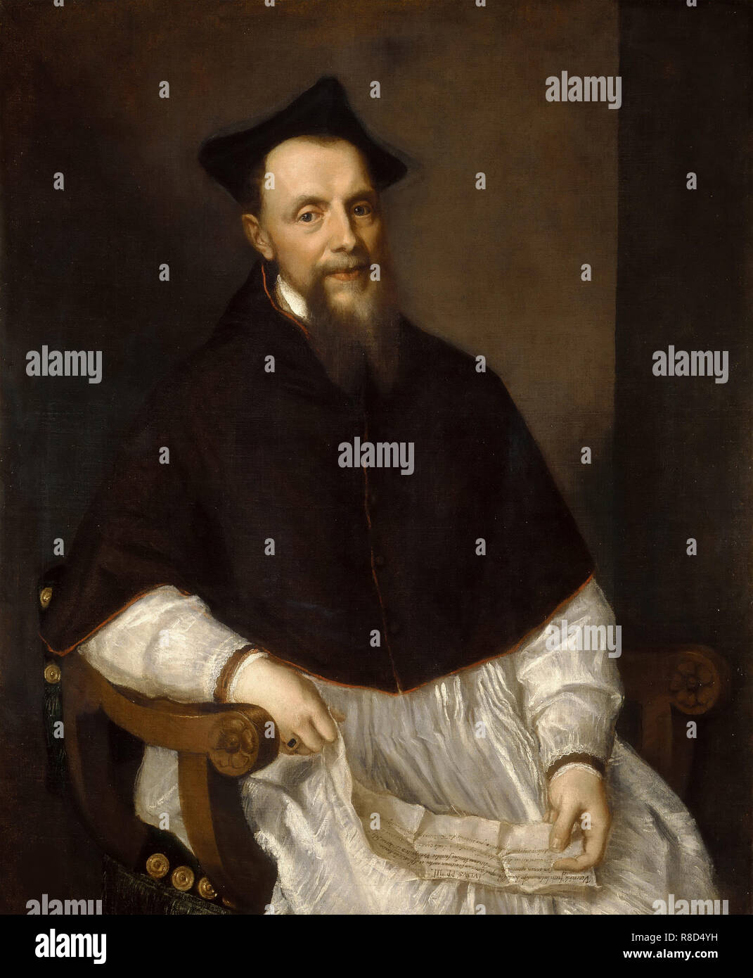 Portrait von Ludovico Beccadelli (1501-1572), Bischof von Bologna, 1552. Stockfoto