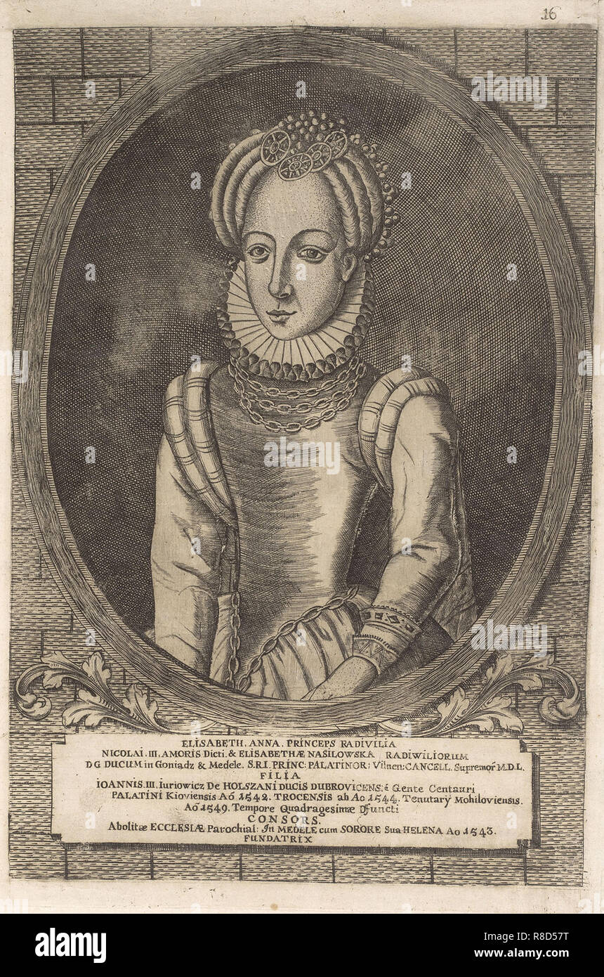 Elzbieta Radziwill (Holszanska). Von: Icones Familiae Ducalis Radivilianae, 1758. Stockfoto