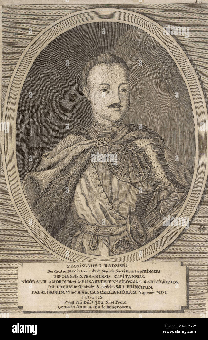 Stanislaw ich Radziwill. Von: Icones Familiae Ducalis Radivilianae, 1758. Stockfoto