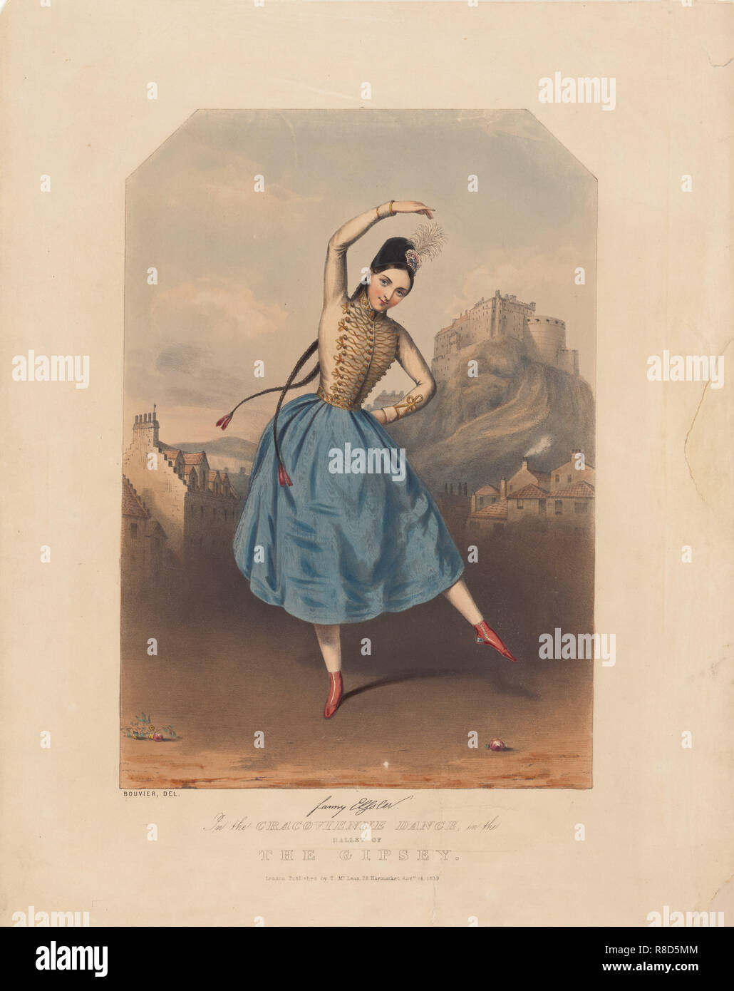 Krakowiak, getanzt von Fanny Elssler (1810-1884) im Ballett La Gipsy, c 1840. Stockfoto