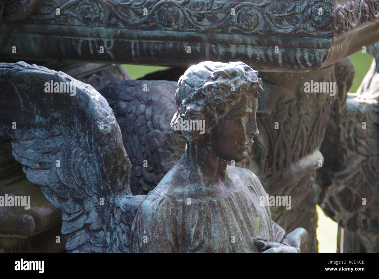 Kupfer Denkmal Grab von Bischof Elphinstone, Kings College. Universität von Aberdeen, Schottland, Großbritannien. Stockfoto