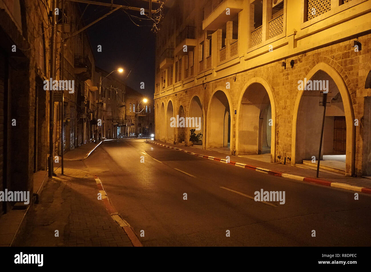 Alte Straße von Jaffa, Tel Aviv, Israel. Stockfoto