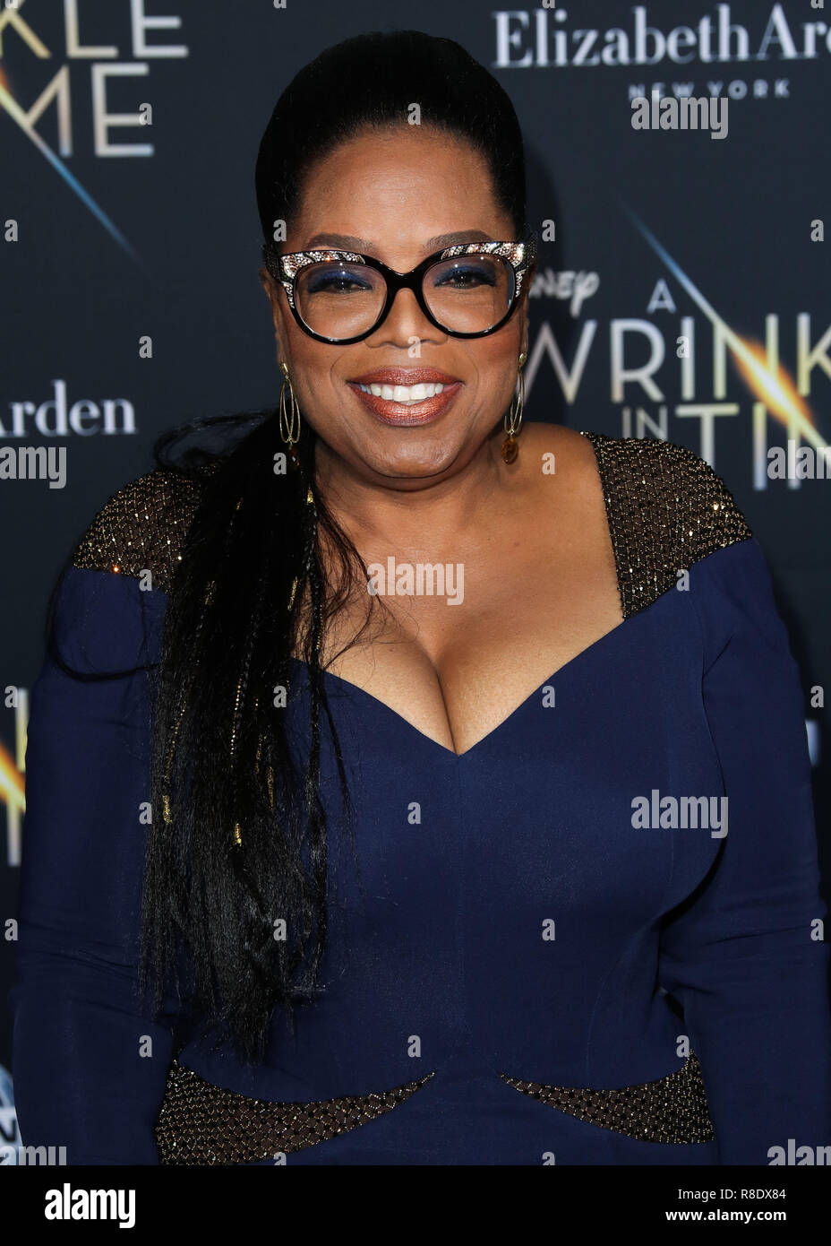 HOLLYWOOD, Los Angeles, CA, USA - 26. Februar: Oprah Winfrey bei der Weltpremiere von Disney's "A Wrinkle In Time" am El Capitan Theatre am Februar 26, 2018 in Hollywood, Los Angeles, Kalifornien, Vereinigte Staaten. (Foto von Xavier Collin/Image Press Agency) Stockfoto