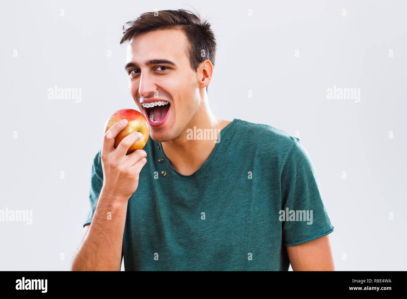 Gesunde Ernährung mit Klammern Stockfoto