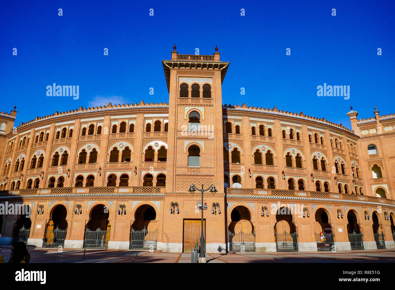 Monumentale Arenas von Las Ventas - Monumental Plaza de Toros de Las Ventas, Madrid, Spanien Stockfoto