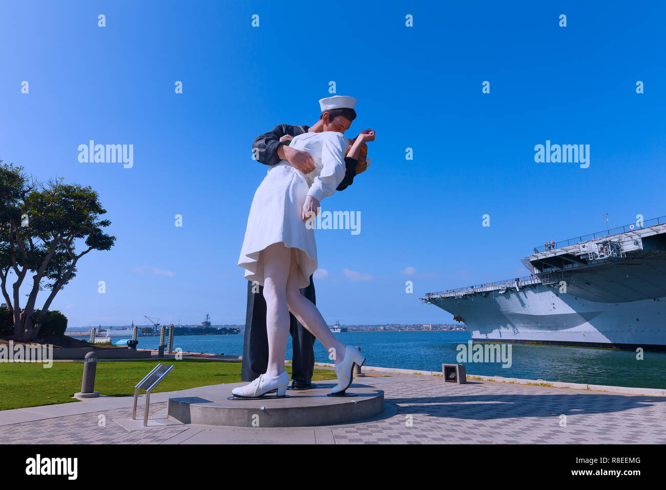 Bedingungslose Skulptur in San Diego, Kalifornien, USA übergeben Stockfoto