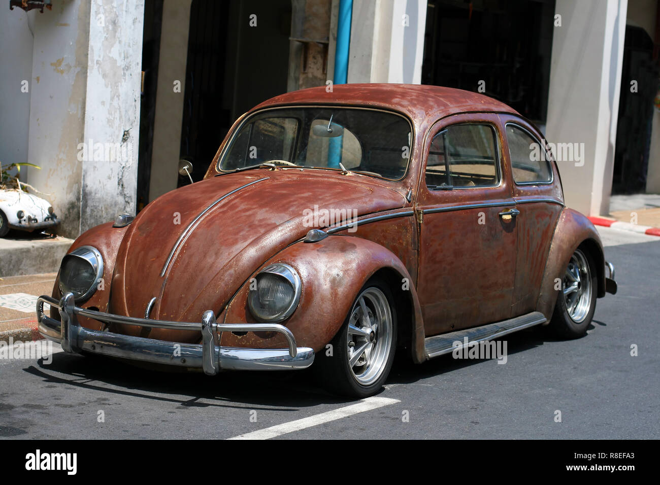 Alten volkswagen käfer mit Ratte Design Stockfoto
