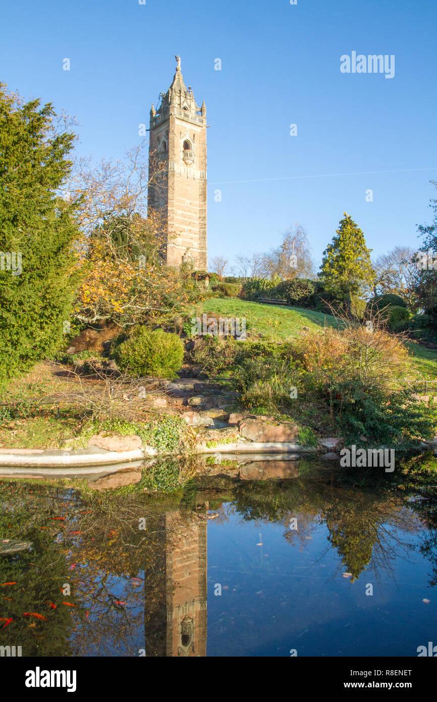 cabot Tower brandon Hill bristol Reflection Pool Stockfoto