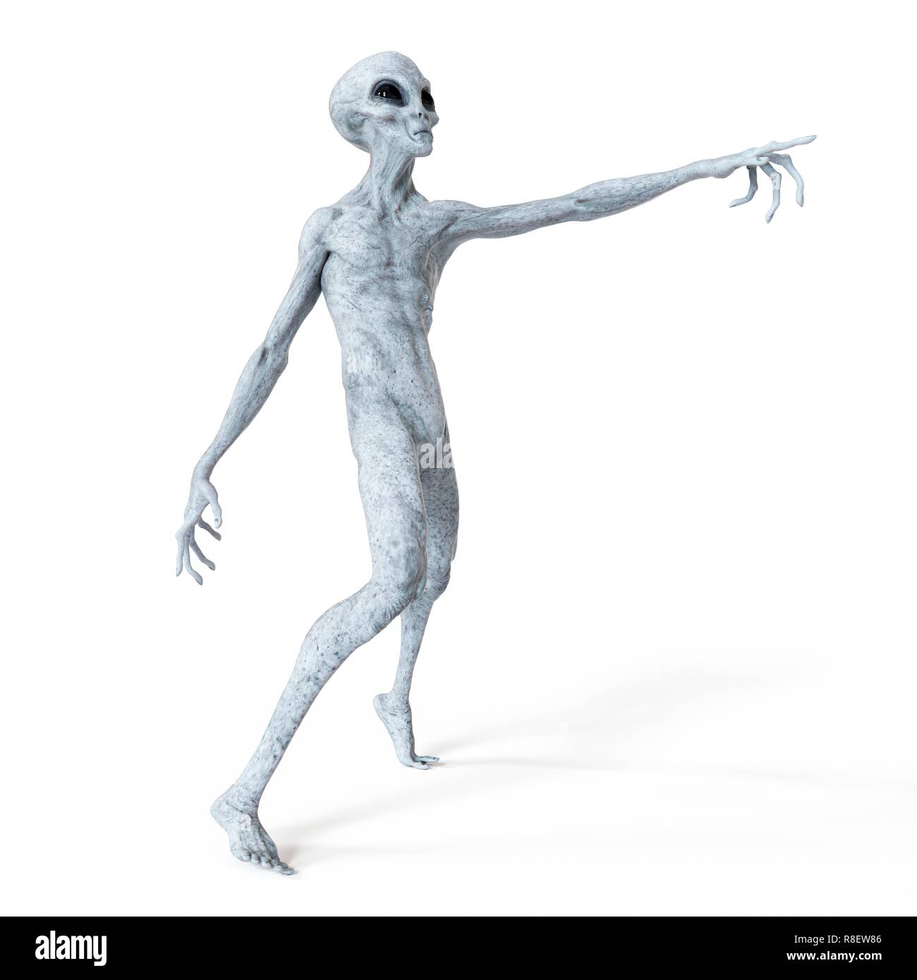 Abbildung eines humanoiden Alien. Stockfoto