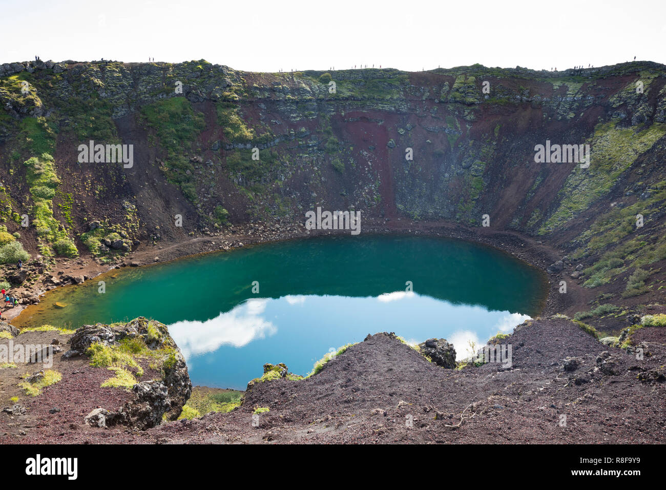 Kerið, Kerio, Vulkan, Vulkankrater, Kratersee, Insel. Kerith, vulkanischen Krater Kerid, See, Island Stockfoto