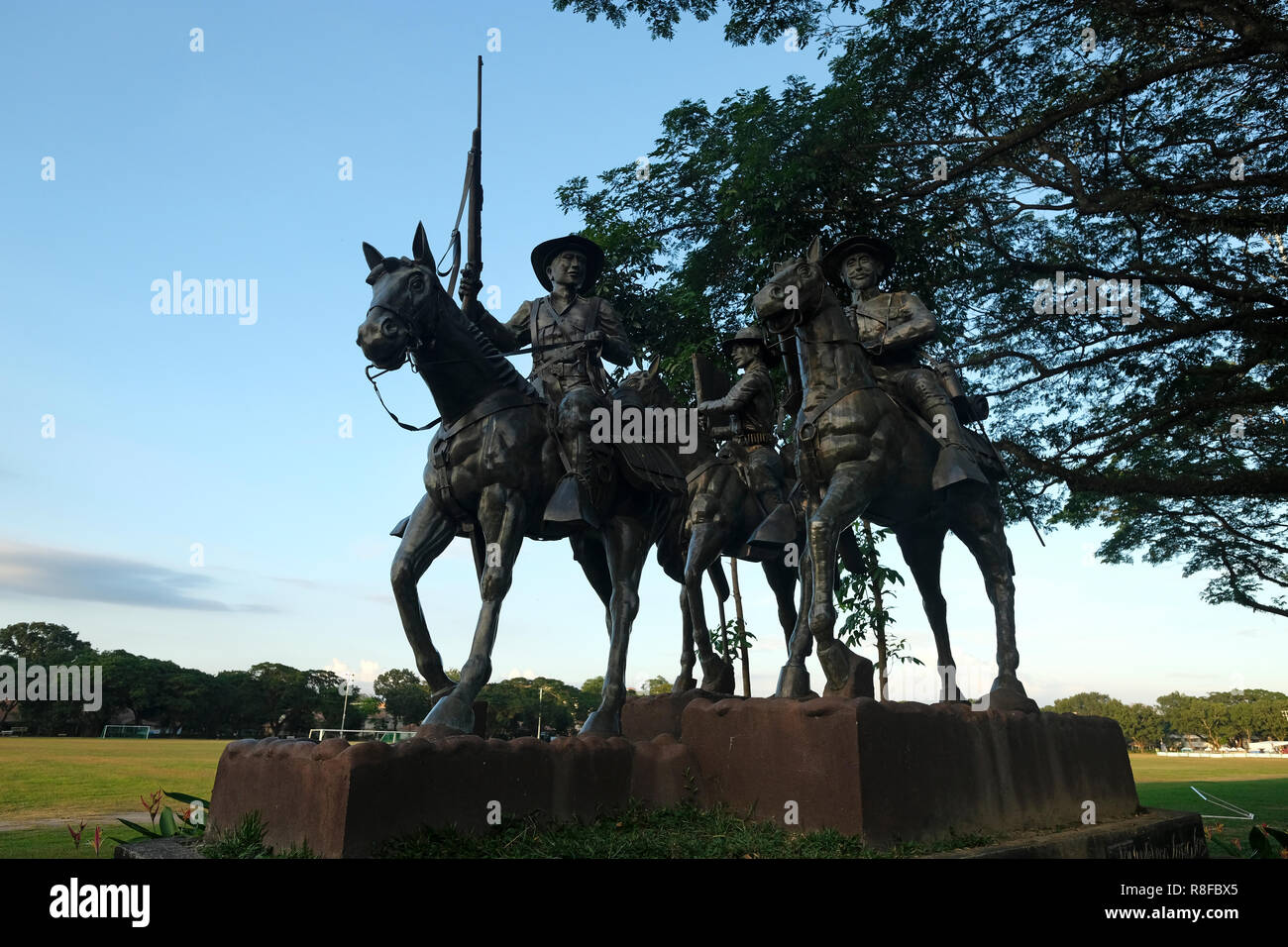 Ein Monument zu Ehren von US-Colonel John Miller Stotsenburg und seine Nebraska Infanterie, die gegen die Filipinos in der Schlacht von Quingua in Bulacan gekämpft, am 23. April 1899 in Fort Stotsenburg Park nun Clark Freeport Zone, eine Sanierung eines ehemaligen US-Airbase in der Pampanga Provinz in den Philippinen Stockfoto